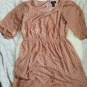 Cute peach polka dot dress